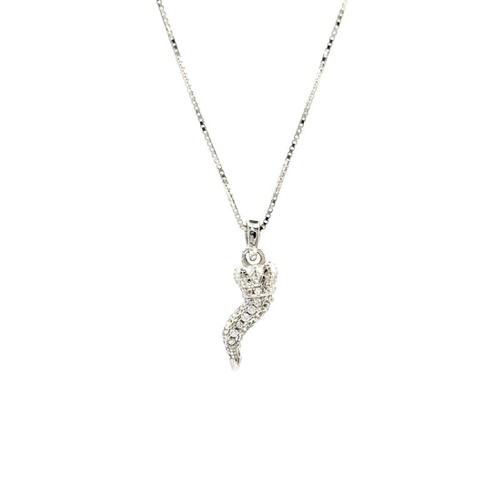 COLLANA CORNO SILVER